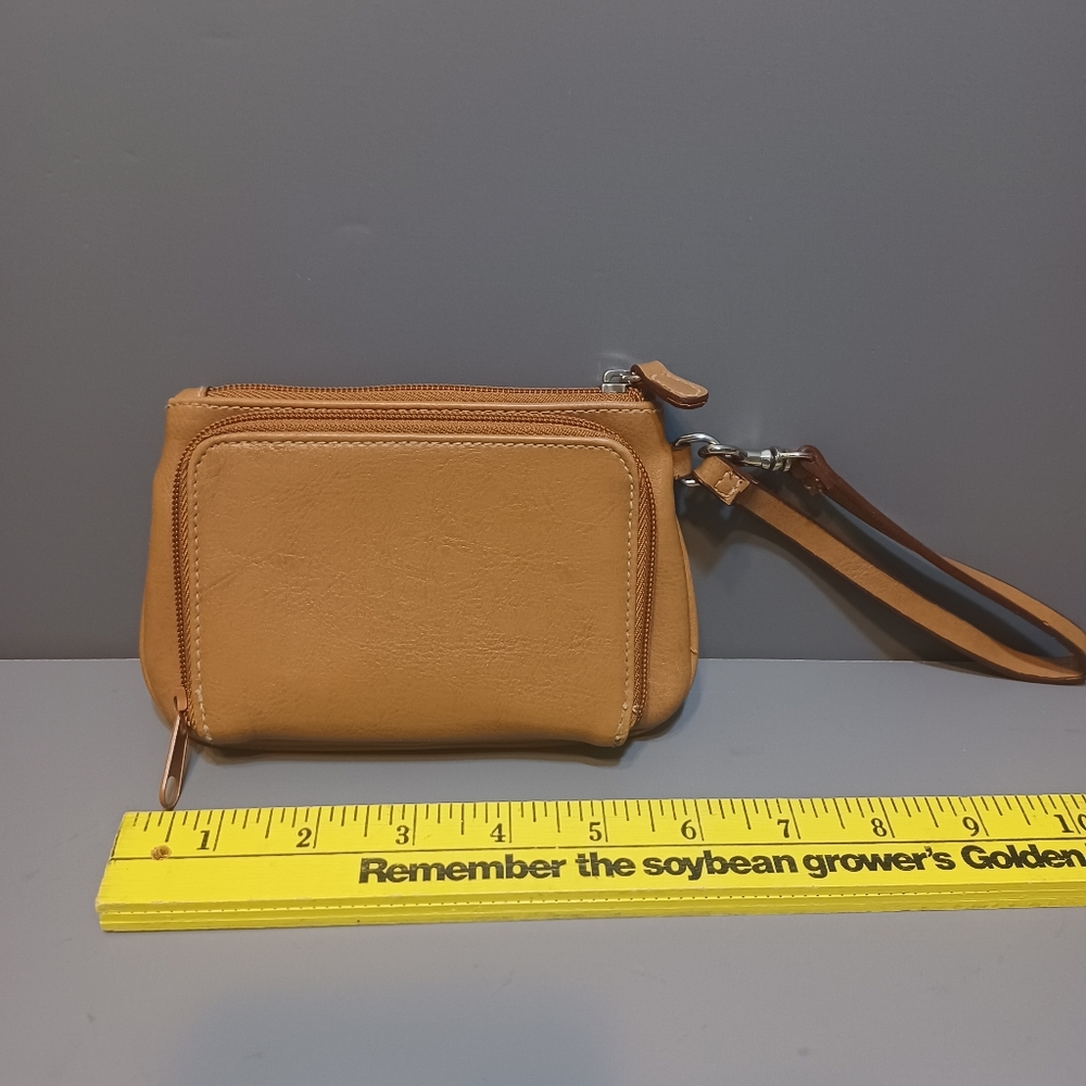 Vintage Leather Patchwork Wristlet - image 2